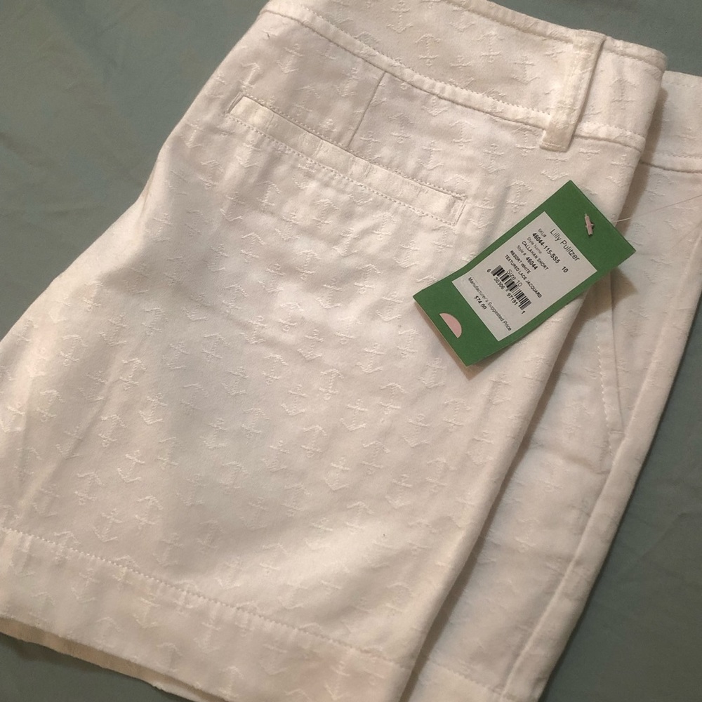 Lilly Pulitzer Anchor Callahan Shorts White Sz 10